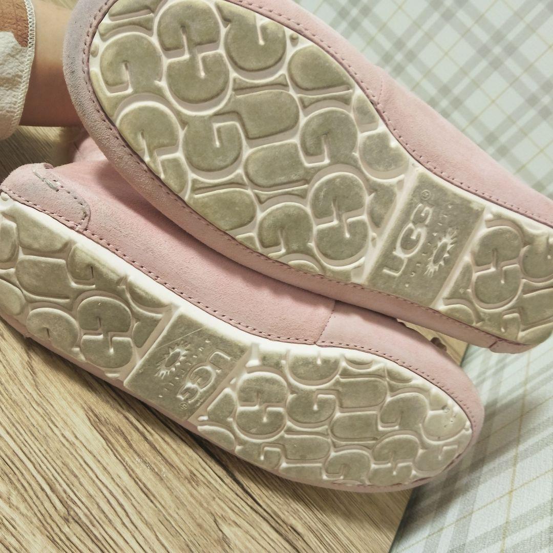 美品 超レア UGG アグ ムートン モカシン W ALENA ピンク 23