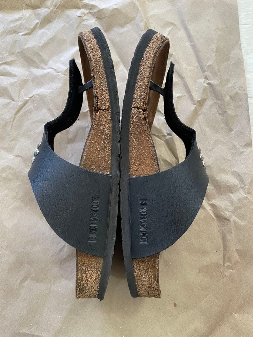 Birkenstock✖️HTCコラボ　ターコイズスタッズ ブラック サンダル