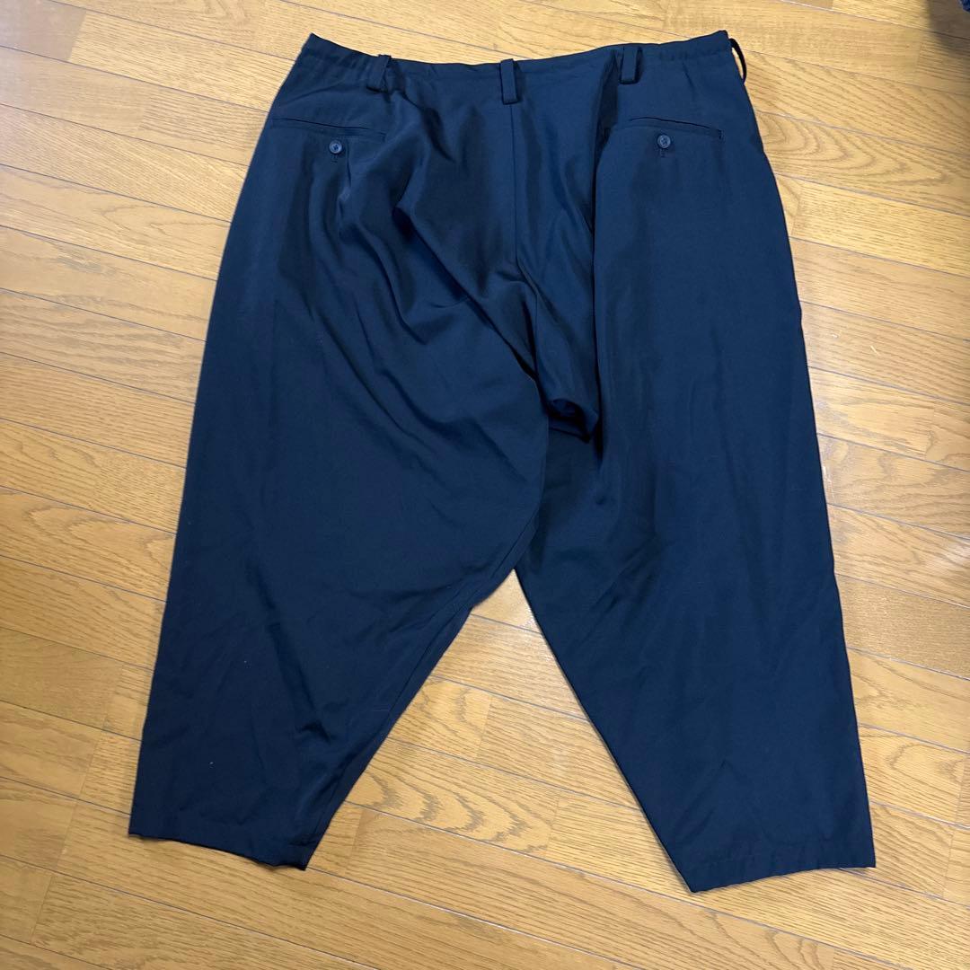 美品　ヨウジヤマモトプールオム ドレープパンツ ウールギャバジン