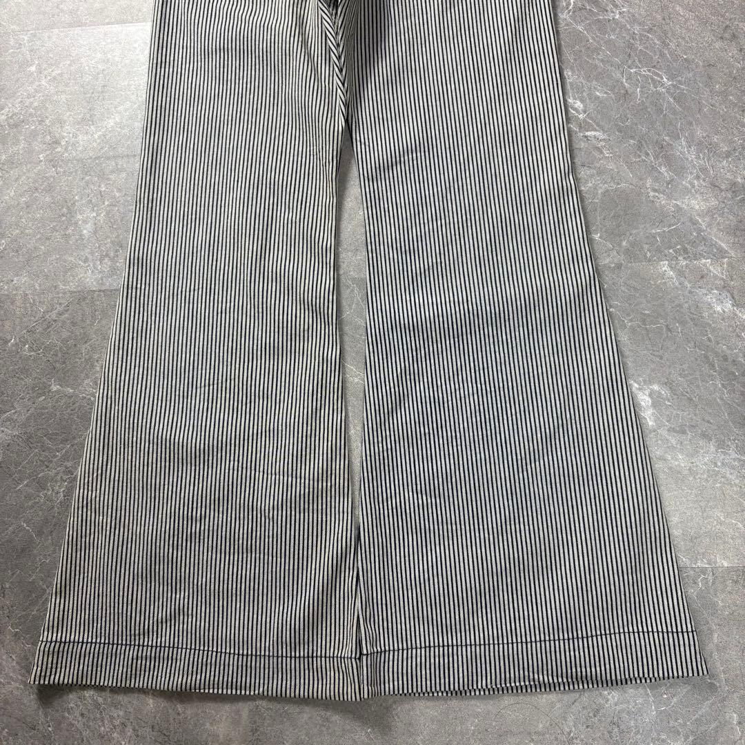 KAPITAL〈ストライプブーツカットパンツ フレア ボタンフライ 0〉