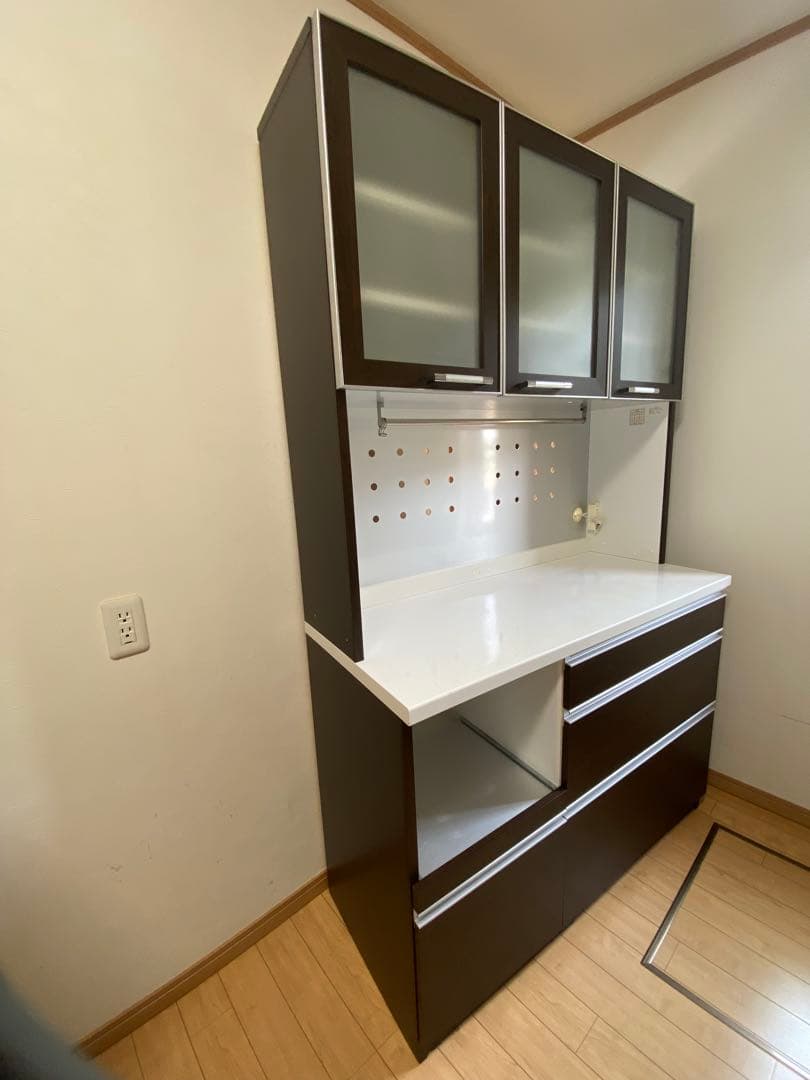 ニトリ キッチンボード ダークブラウン 120センチ