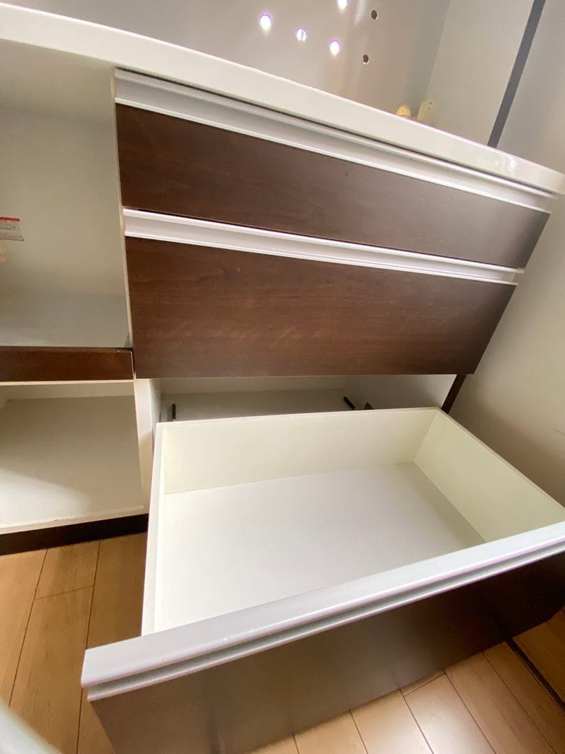 ニトリ キッチンボード ダークブラウン 120センチ