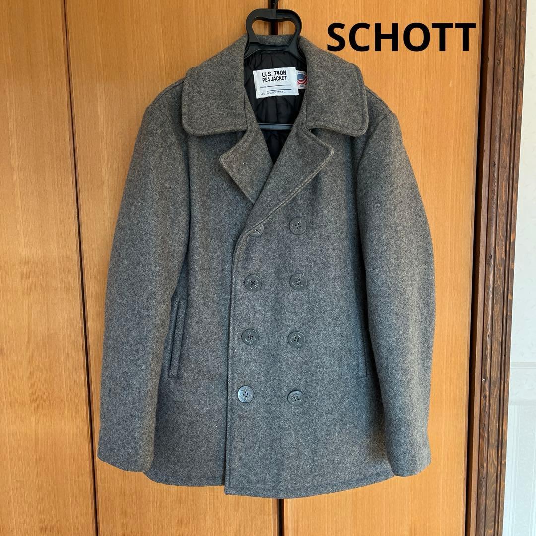 Schott ショット ピーコート ジャケット　サイズ40 グレー