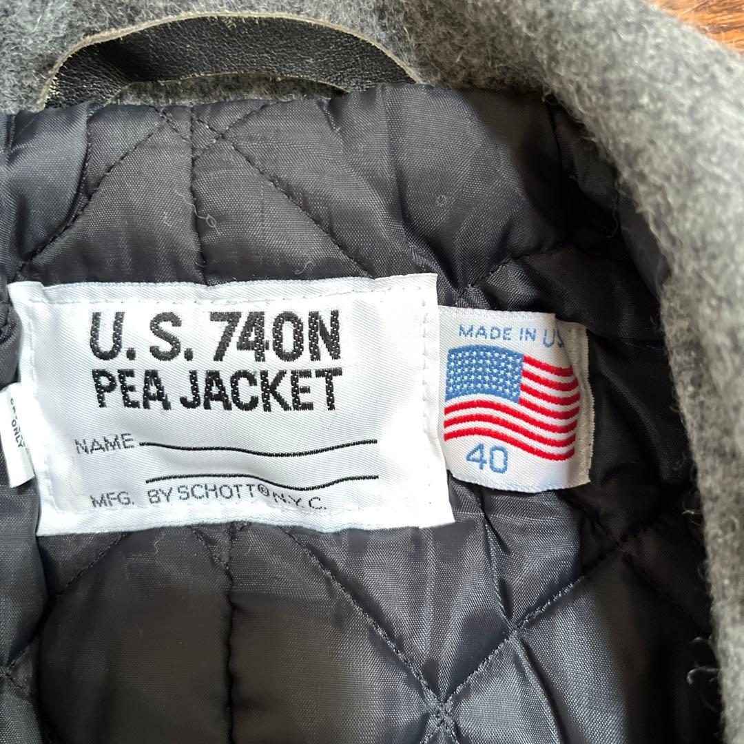 Schott ショット ピーコート ジャケット　サイズ40 グレー