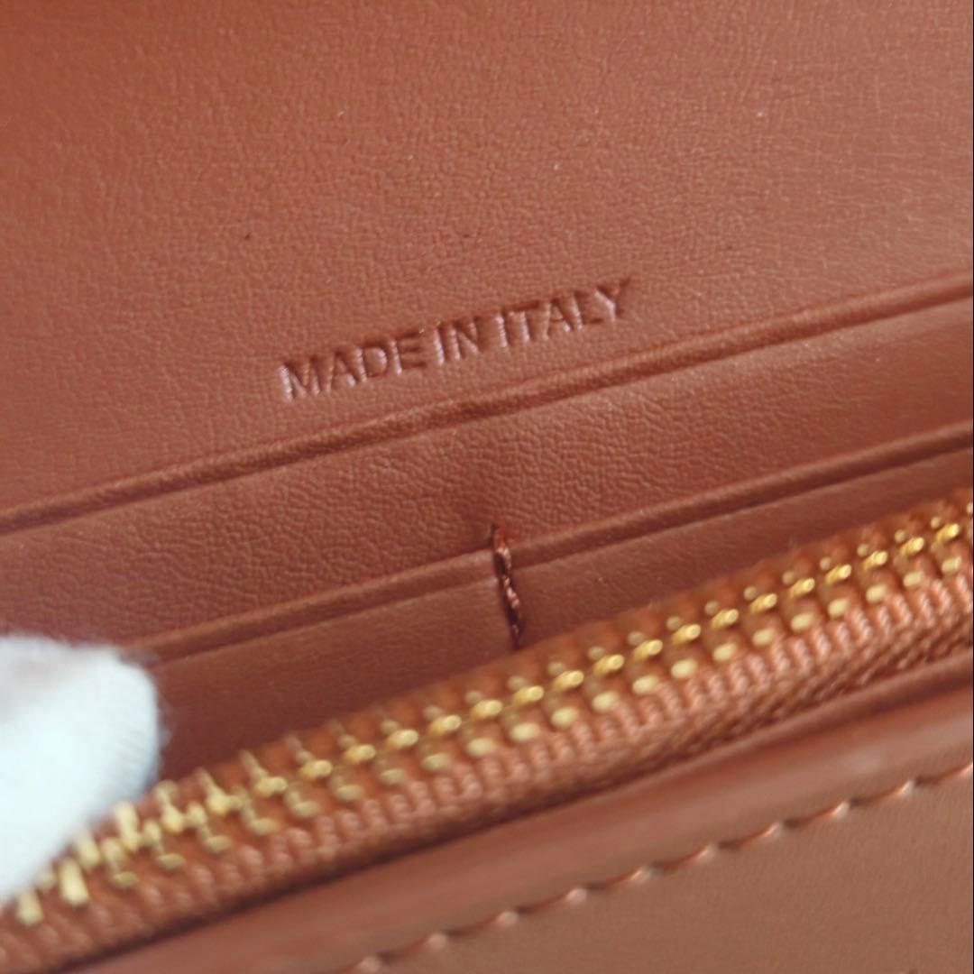 CELINE レザー長財布 ブラウン　美品
