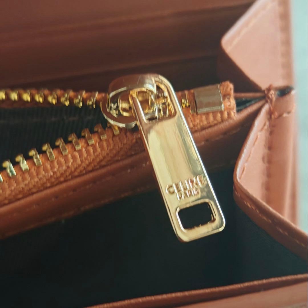CELINE レザー長財布 ブラウン　美品