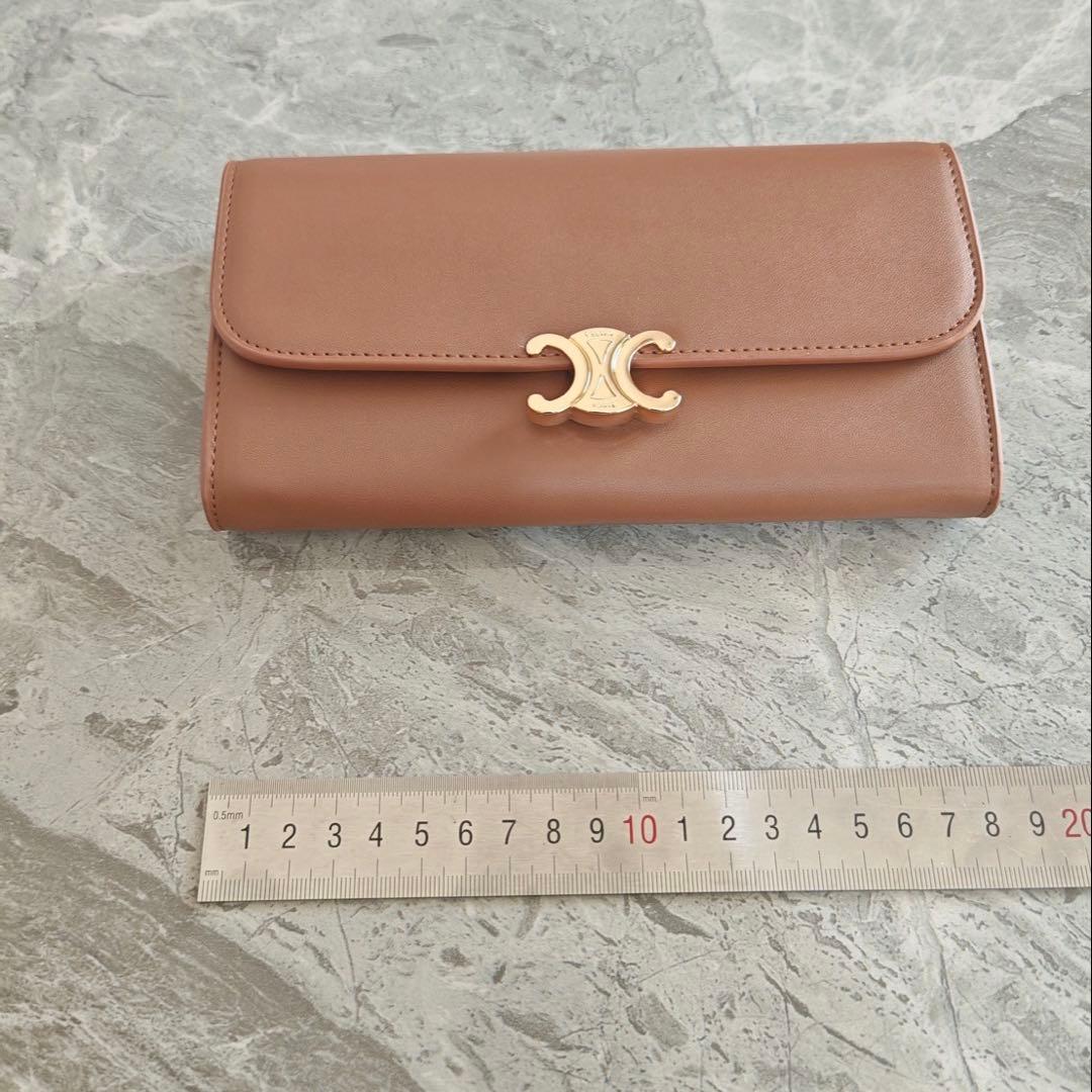 CELINE レザー長財布 ブラウン　美品