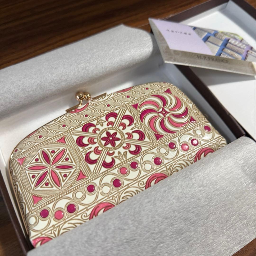 【新品 未使用】希少 H.P.France 水金の文庫革 錦紗