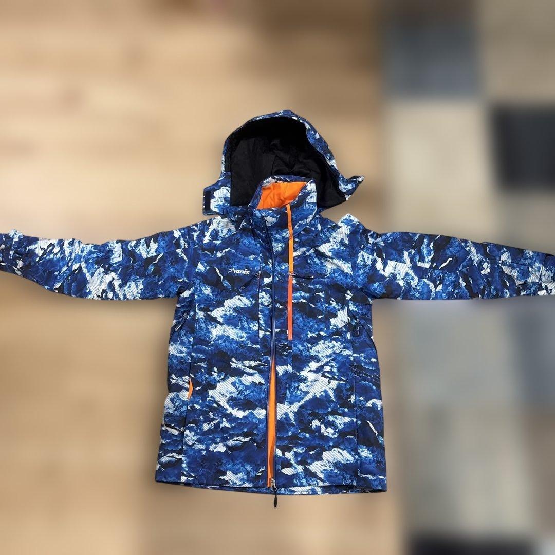 き*。様 青と白の迷彩 スキーウェア