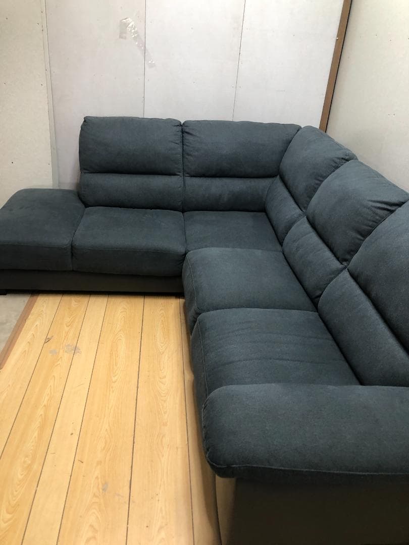 あお様①　超美品 ニトリ 布張りカウチソファー ウォール3KD 88161