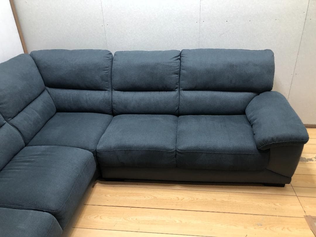 あお様①　超美品 ニトリ 布張りカウチソファー ウォール3KD 88161