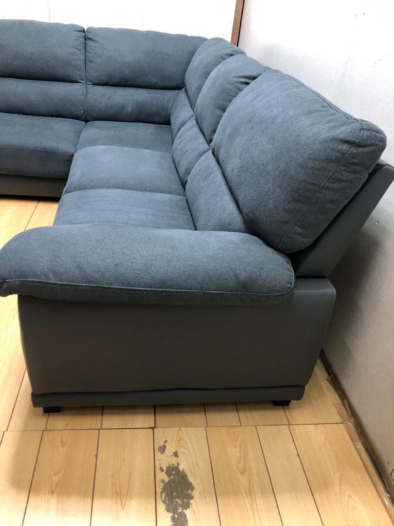 あお様①　超美品 ニトリ 布張りカウチソファー ウォール3KD 88161