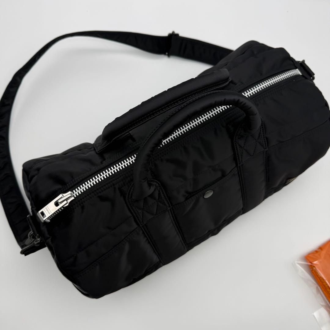 【新品タグ付き】ポーター タンカードラムバッグ 2WAY ブラック ロールバック