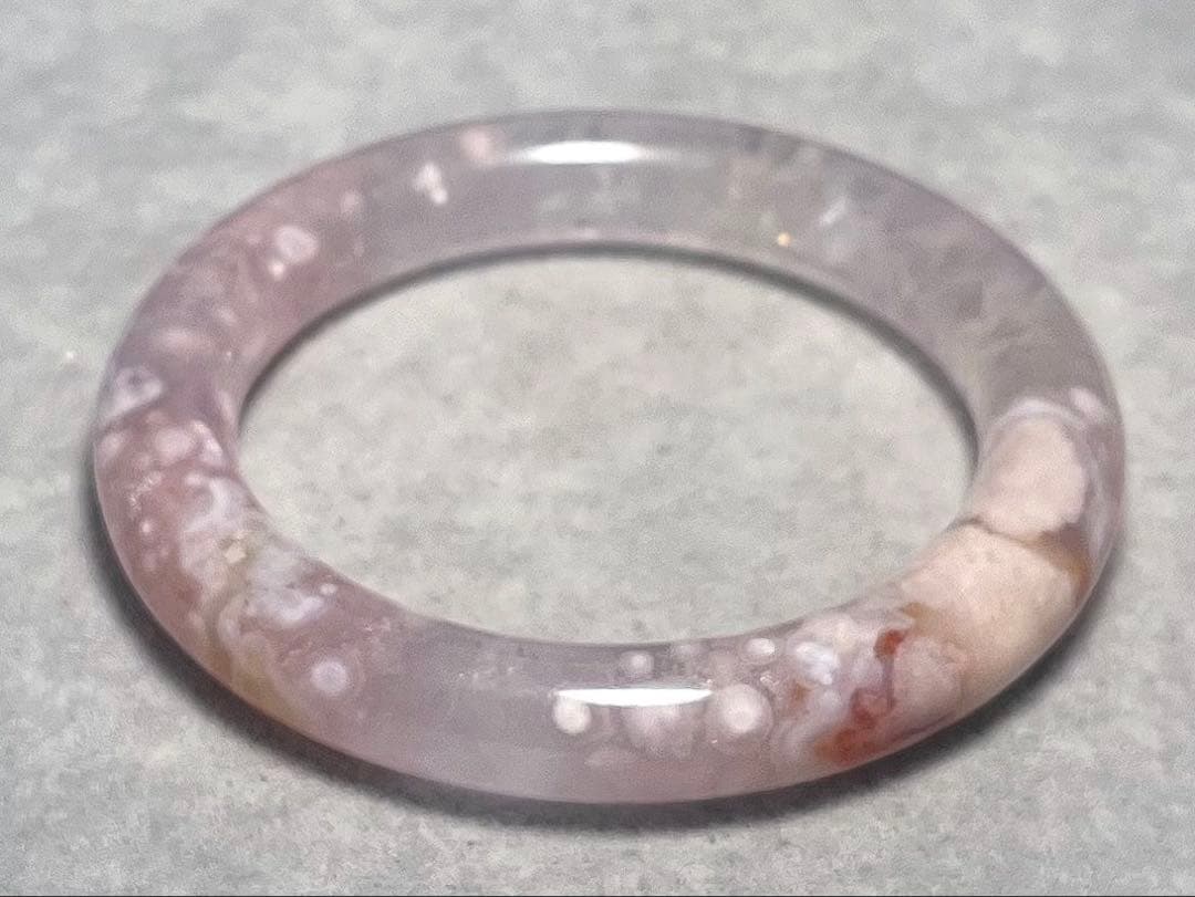 天然紫色　桜瑪瑙バングル　58mm