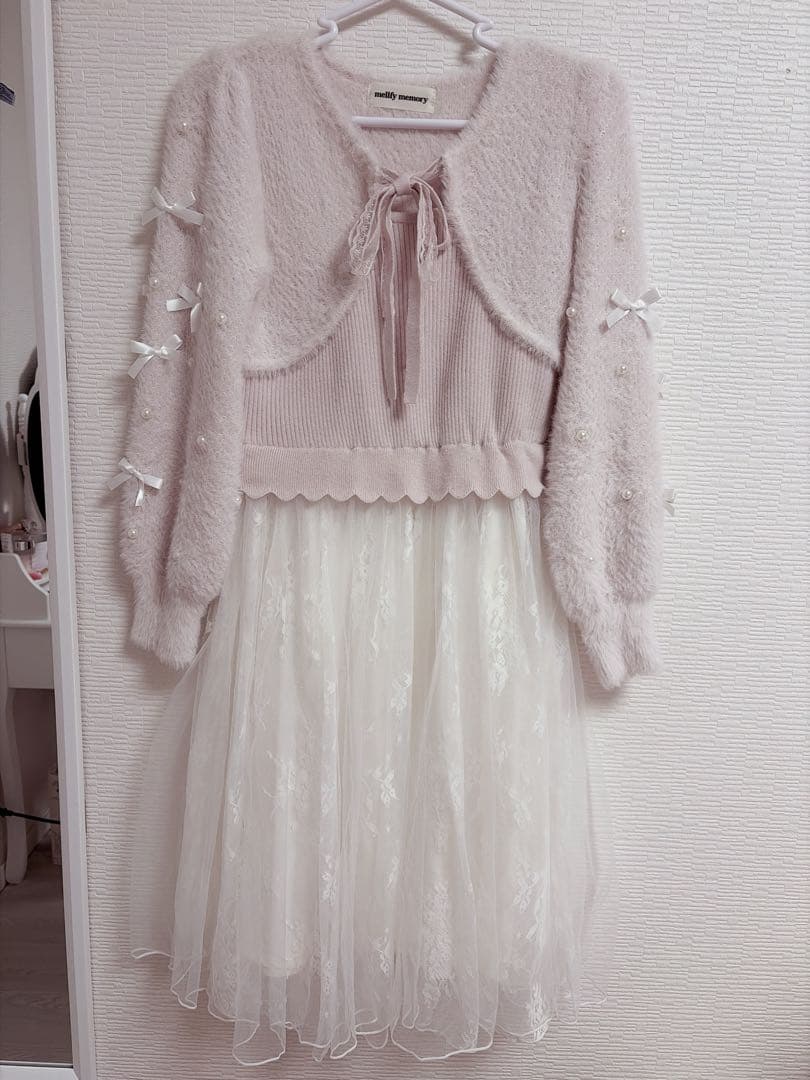 Melty fluffy knit ワンピース