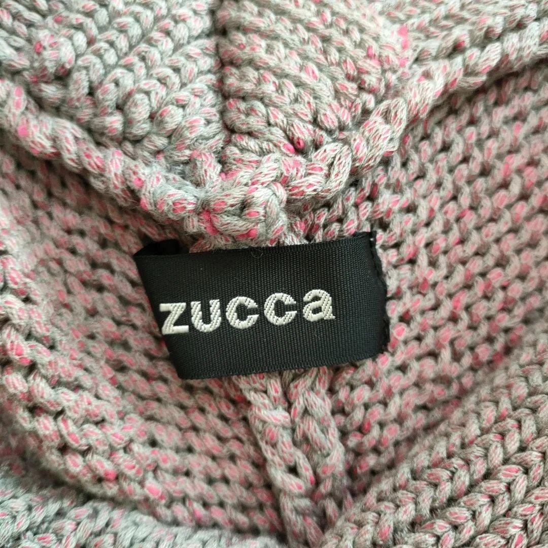 ZUCCA　変形 ニット カーディガン【M】希少デザイン ピンク