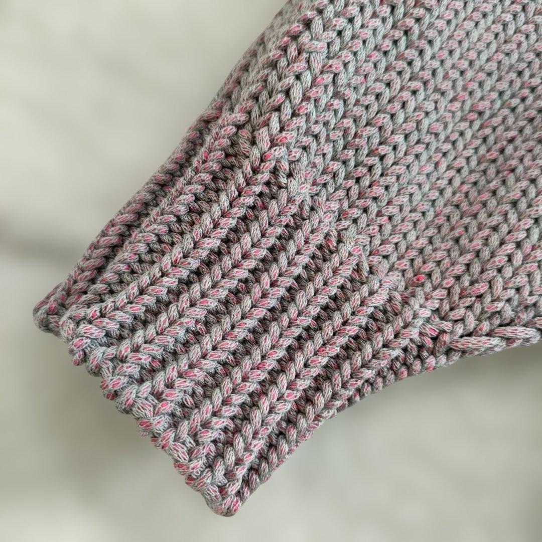 ZUCCA　変形 ニット カーディガン【M】希少デザイン ピンク