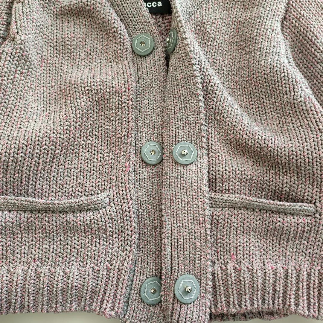ZUCCA　変形 ニット カーディガン【M】希少デザイン ピンク