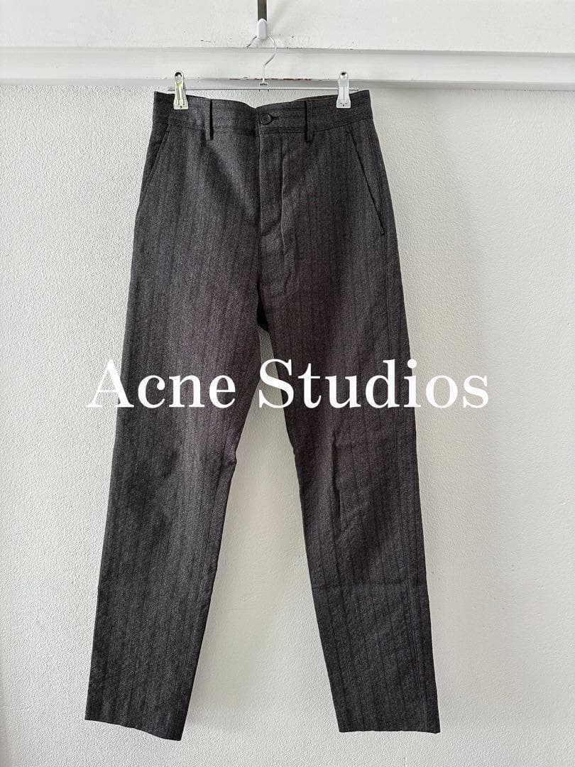パンツ Acne Studios Stripe Wool Cotton Trousers