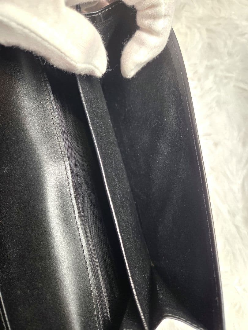 【美品】GUCCI　長財布　GGキャンバス　ベルト　プレート