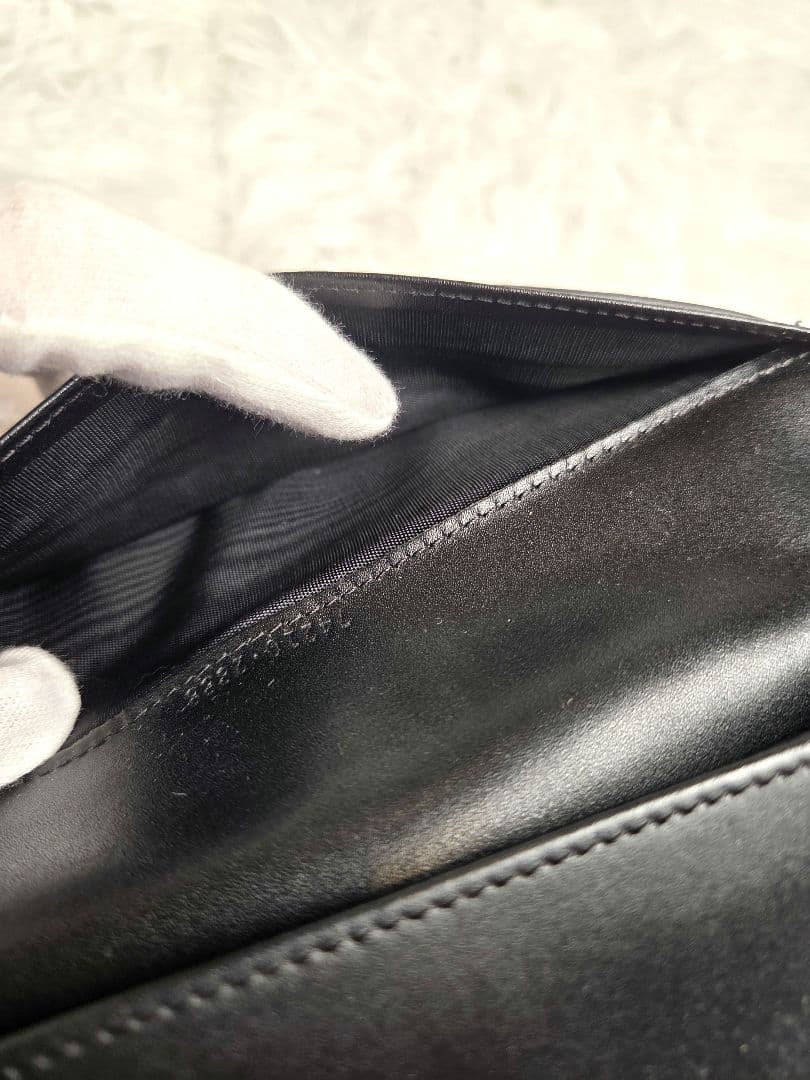 【美品】GUCCI　長財布　GGキャンバス　ベルト　プレート