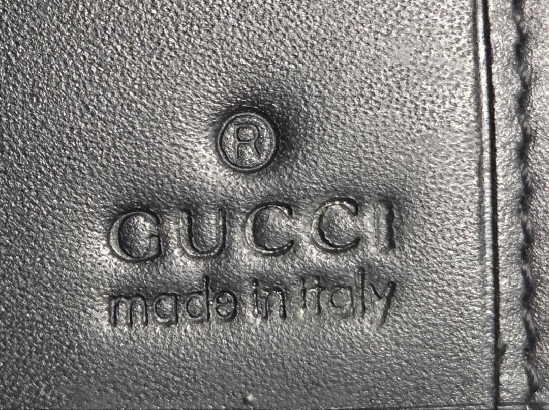 【美品】GUCCI　長財布　GGキャンバス　ベルト　プレート