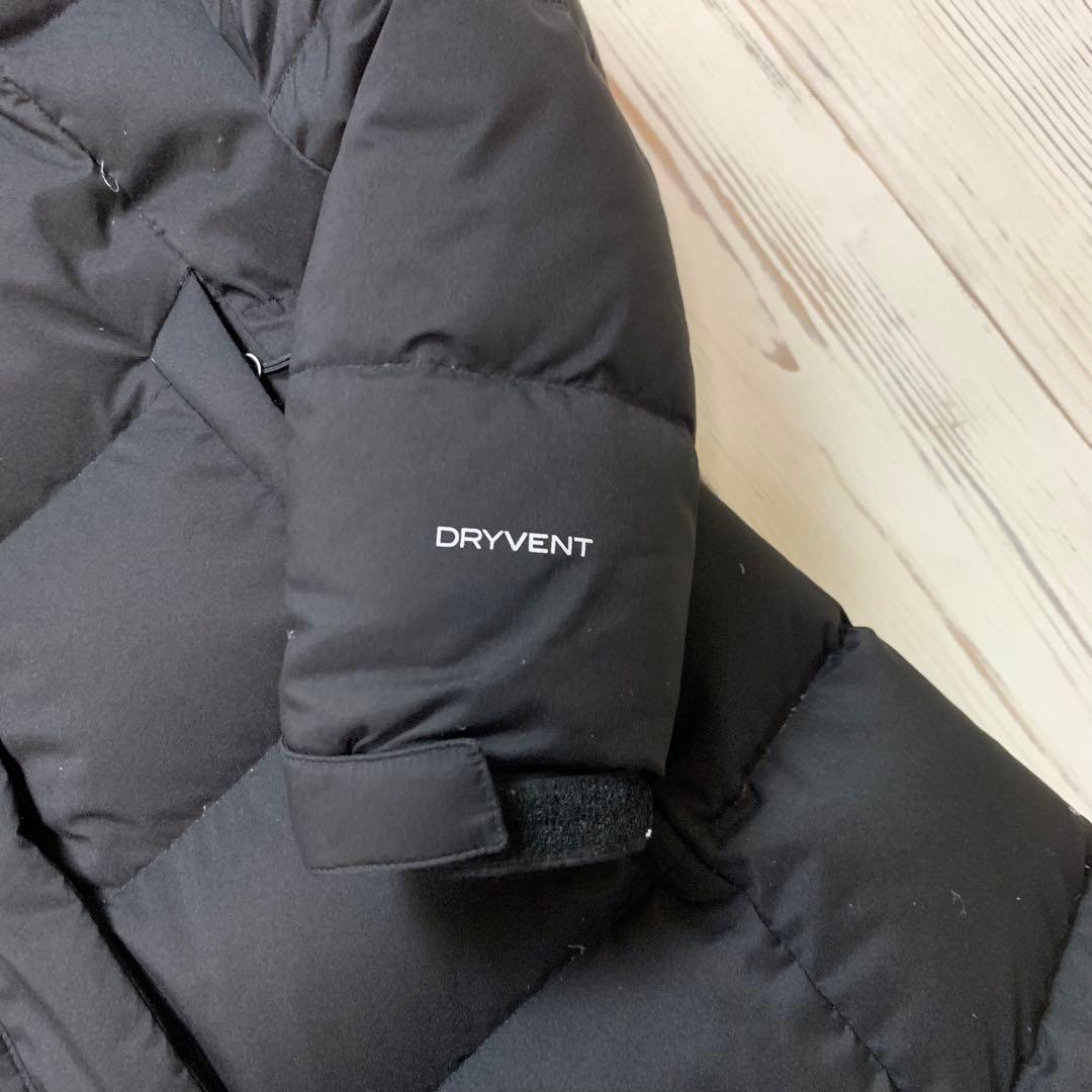 ノースフェイス ドライベント ロングダウンコート ベンチコート メンズ M 黒