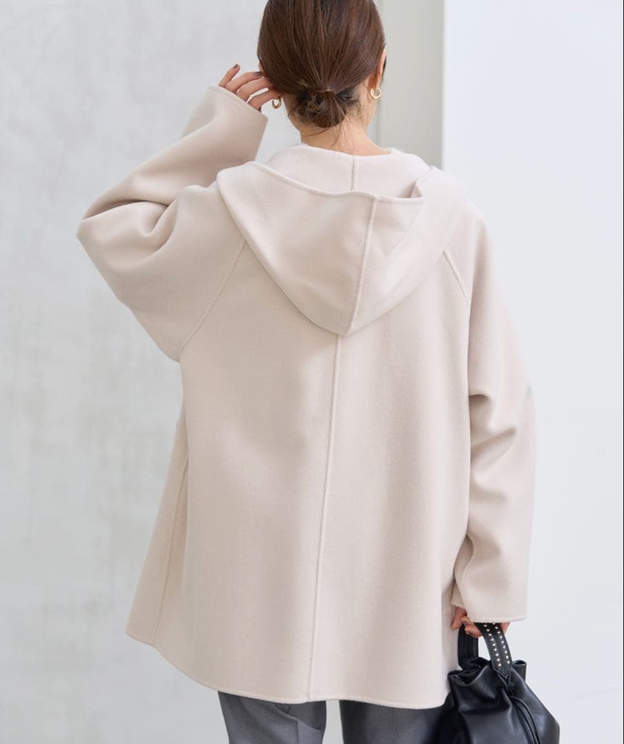 イエナ　スーパー120ダブルフェイスフードコート　ナチュラル　36