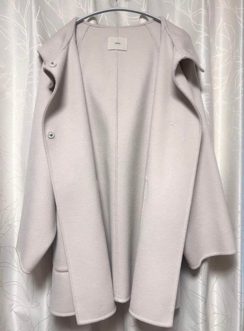 イエナ　スーパー120ダブルフェイスフードコート　ナチュラル　36