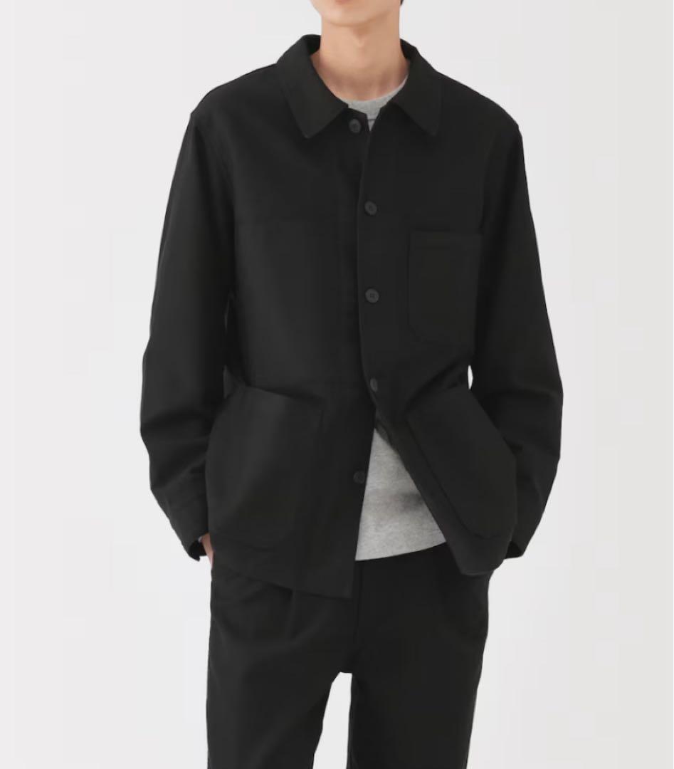 【新品】無印良品　モールスキンカバーオール Lサイズ ブラック 25AW