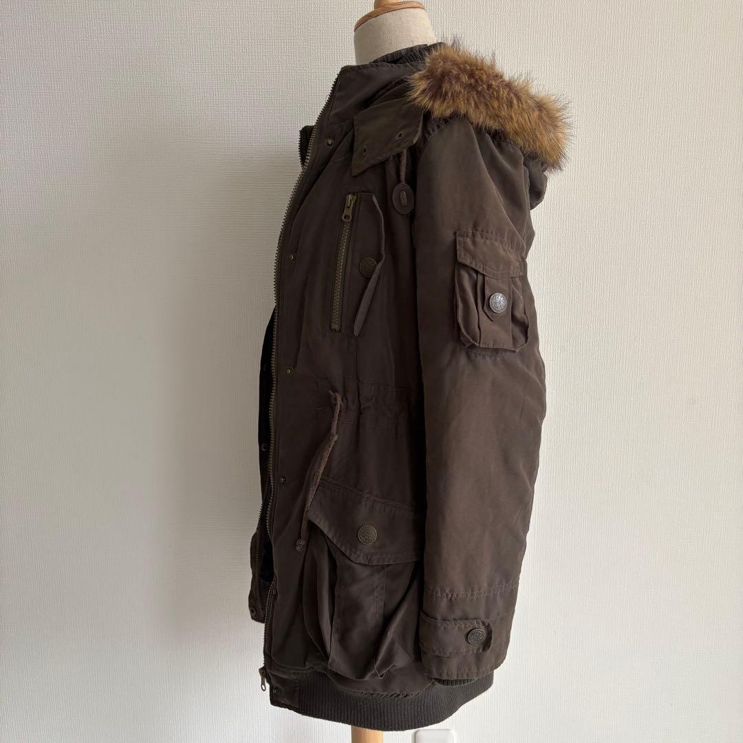 ✨本日限定セール✨平成ギャル y2k グランジ ファー付きモッズコート ギミック