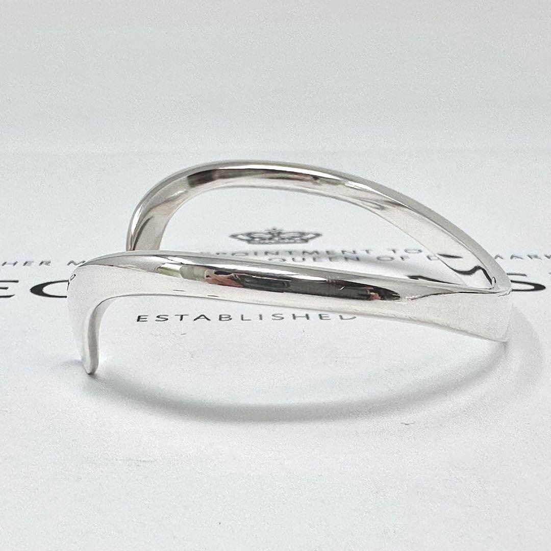 美品　  A10 ウェーブ　バングル　925S