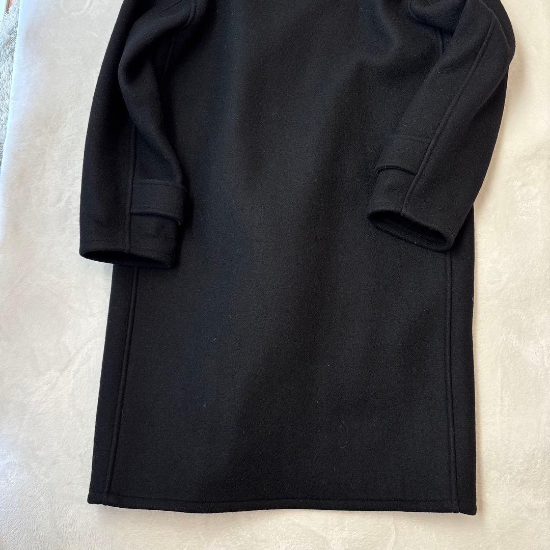 Glenoverグレンオーバー　ダッフルコート　黒　肉厚　ウール　ロング　トグル