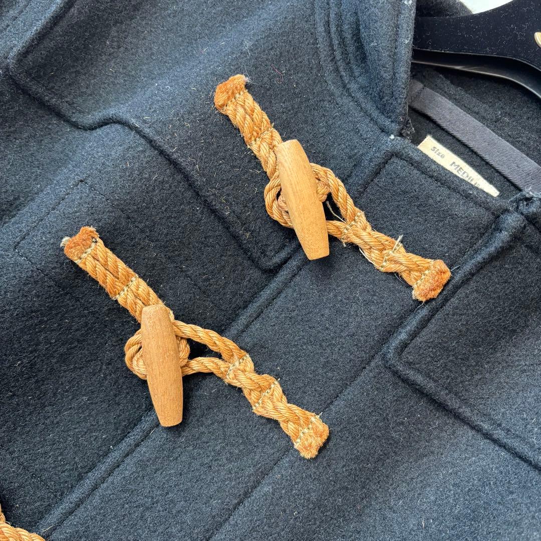 Glenoverグレンオーバー　ダッフルコート　黒　肉厚　ウール　ロング　トグル