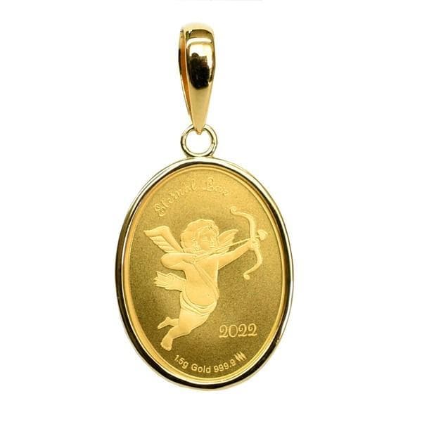 【24金×18金】キューピットペンダント ネックレスチャーム 24K18K 新品