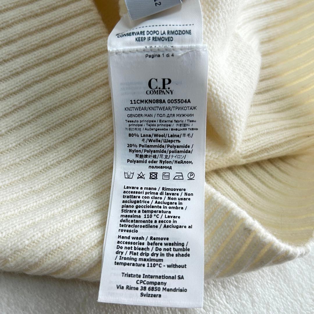 未使用級 シーピーカンパニー アームレンズ ゴーグル タートルネックニット46白