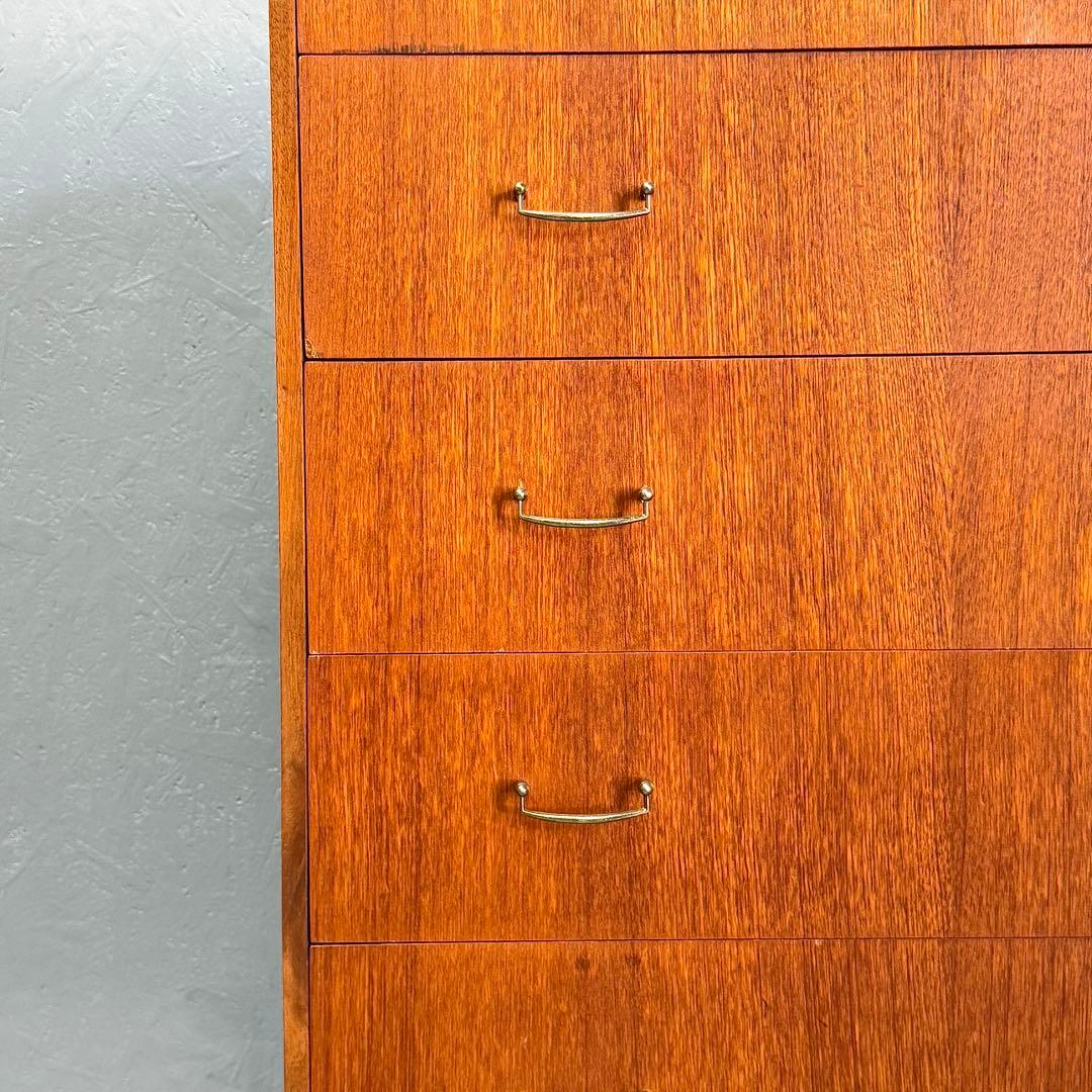 英国ヴィンテージ チーク 5段チェスト