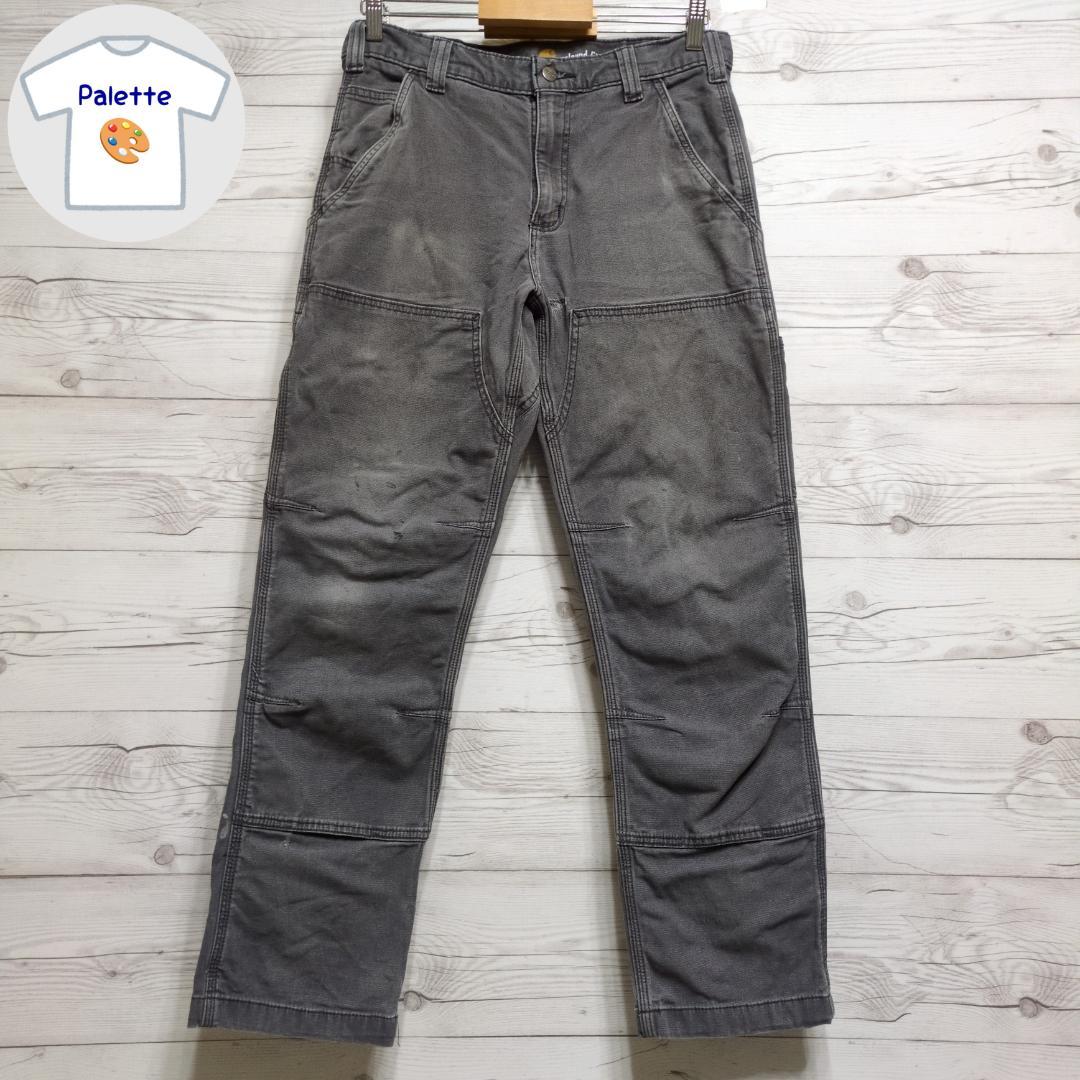 カーハート ダブルニー ペインターパンツ ダック W31 ダークグレー ダメージ