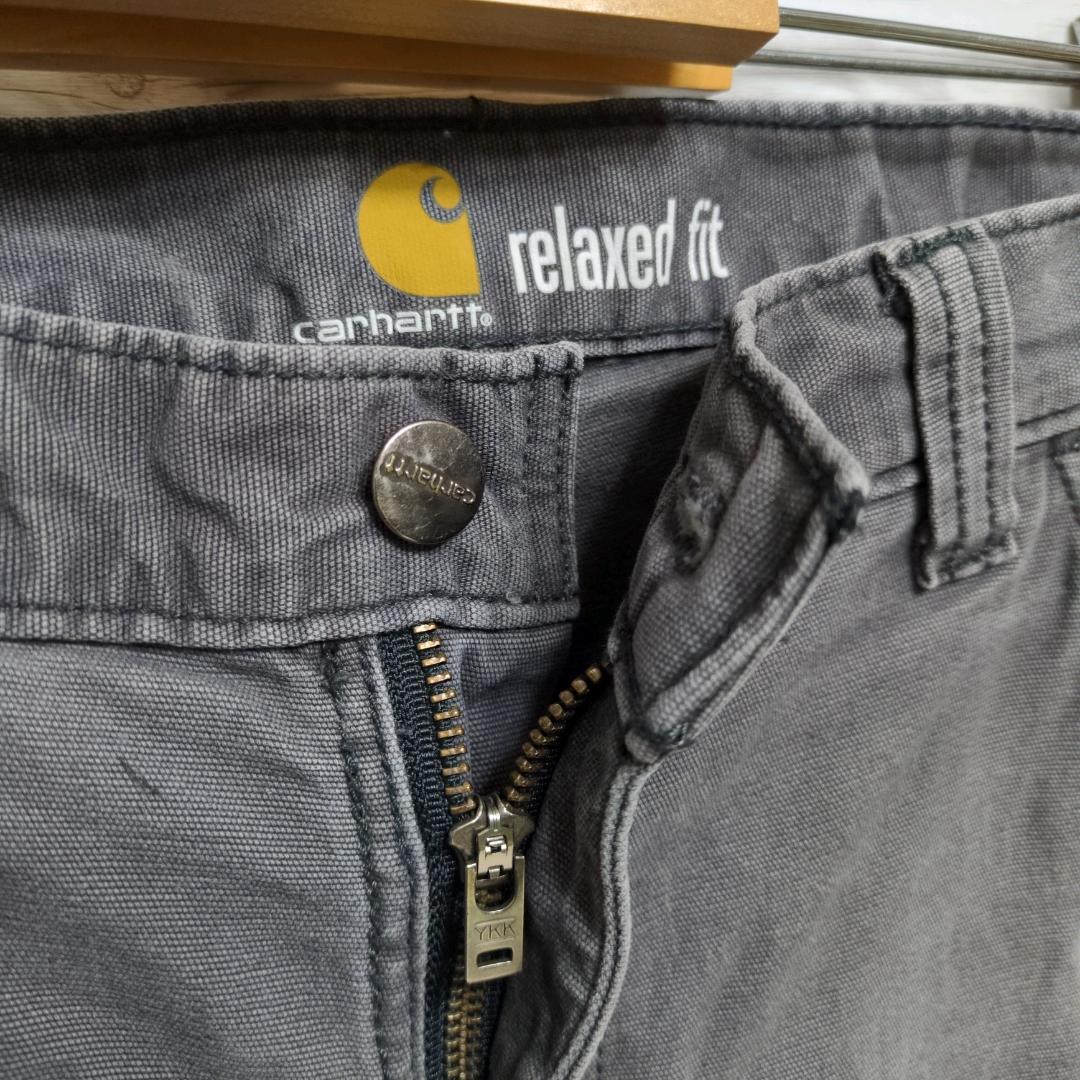 カーハート ダブルニー ペインターパンツ ダック W31 ダークグレー ダメージ