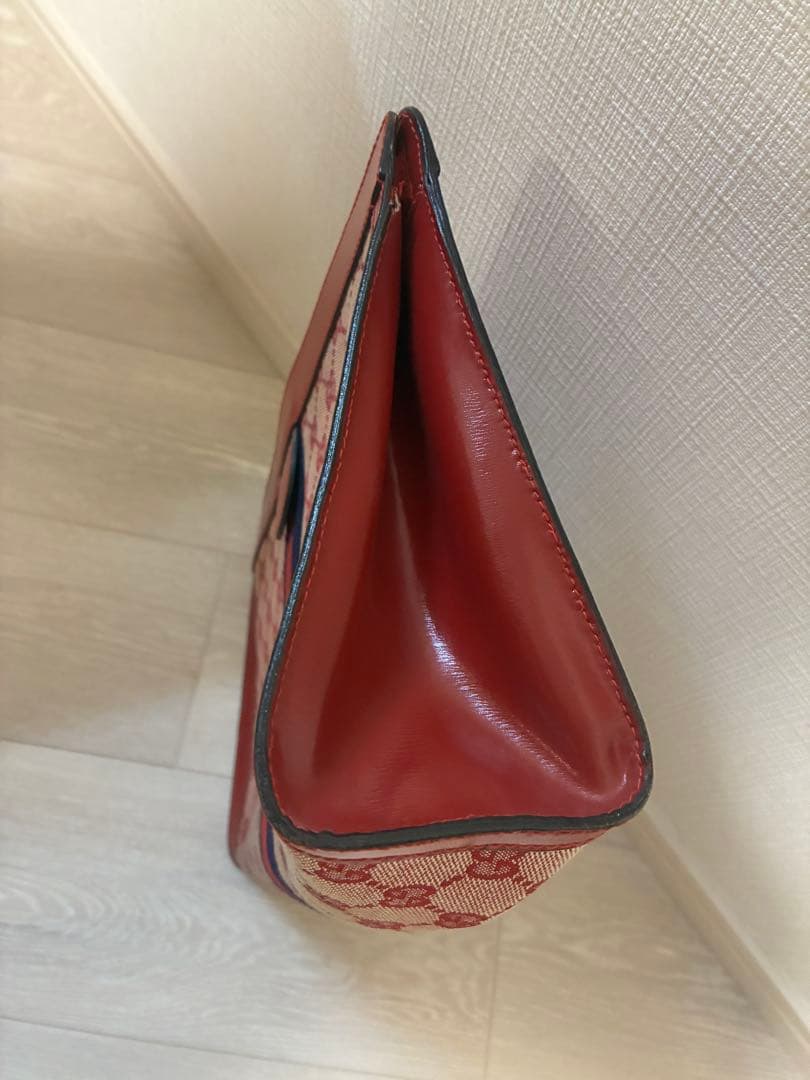 Gucciグッチ/ヴィンテージ/ユニセックス/クラッチバッグ/希少なレッド