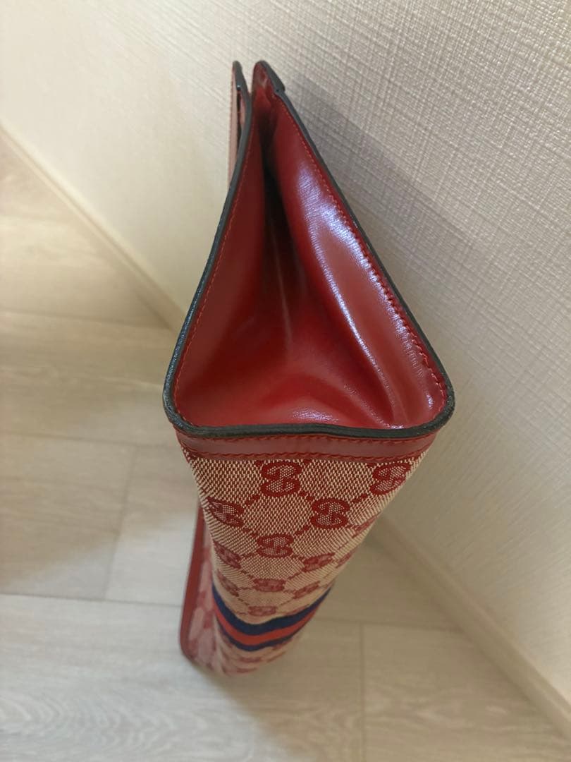 Gucciグッチ/ヴィンテージ/ユニセックス/クラッチバッグ/希少なレッド