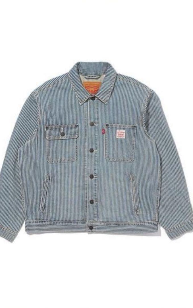 Levi's ストライプデニムジャケット　ブルーヒッコリー柄