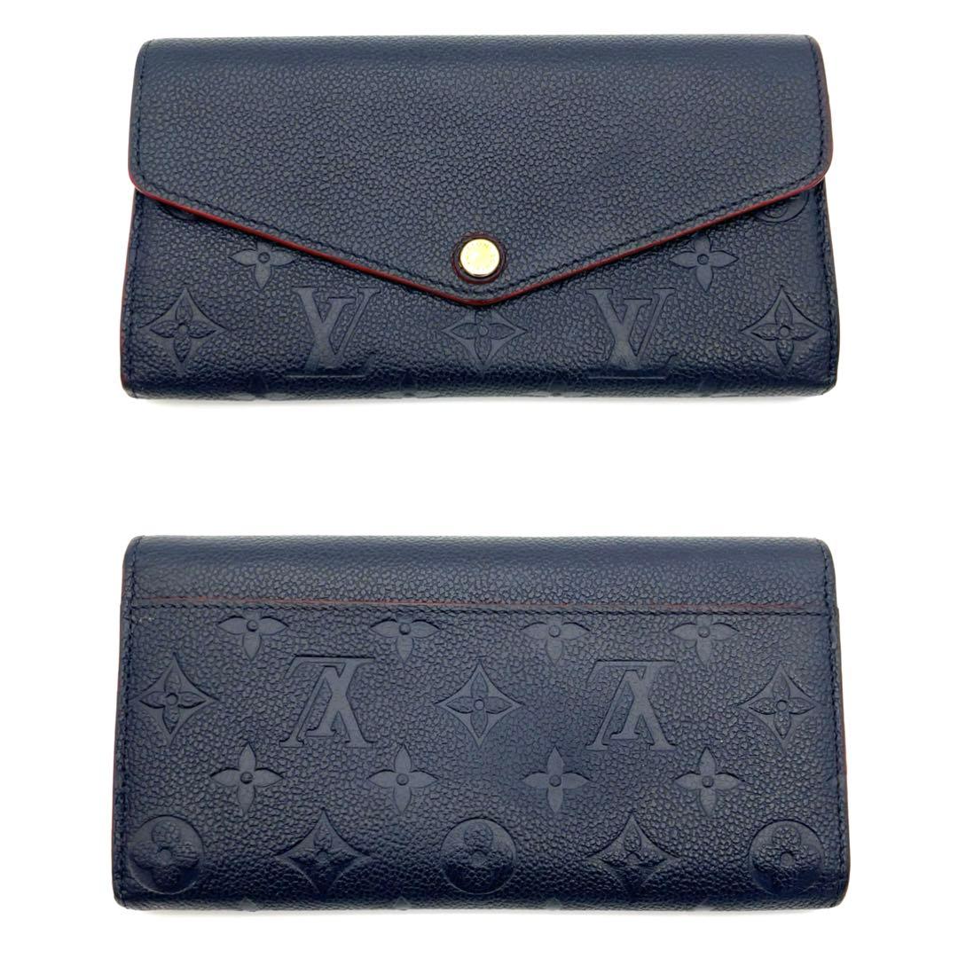 【専用】ルイヴィトン アンプラント サラ　ネイビー　モノグラム　長財布