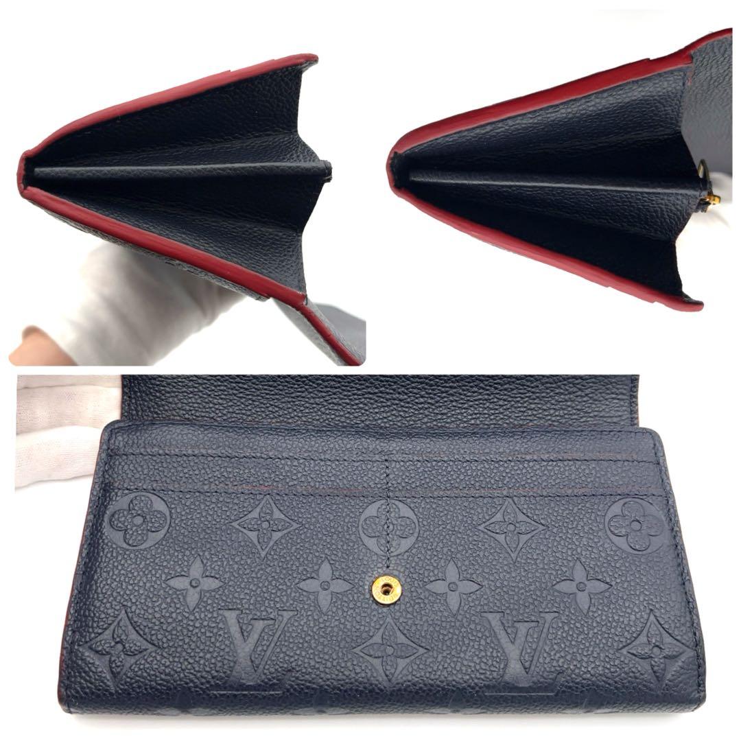 【専用】ルイヴィトン アンプラント サラ　ネイビー　モノグラム　長財布