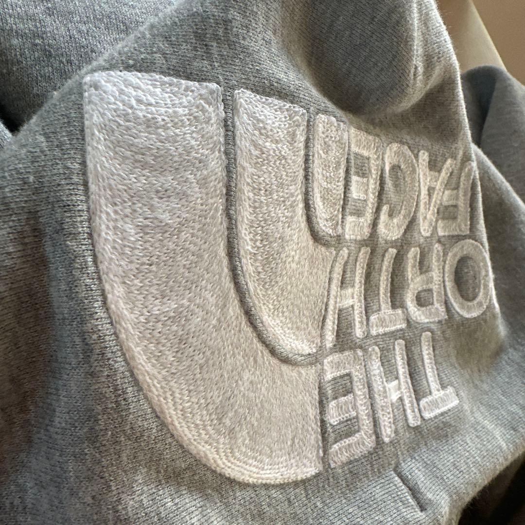 ノースフェイスジップパーカーグレーXL