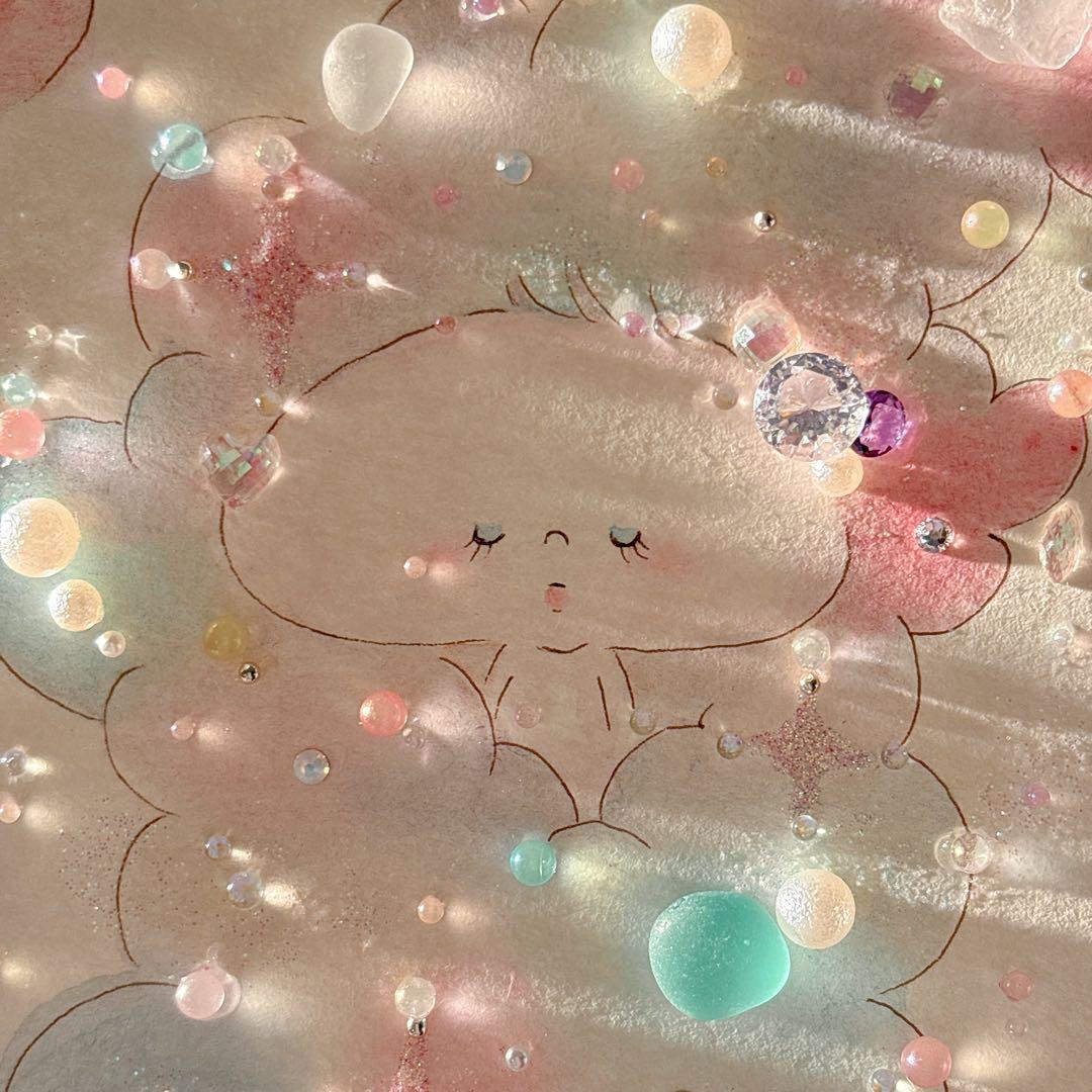 グラスアート　イラスト　水彩画　原画