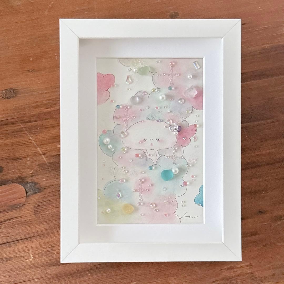 グラスアート　イラスト　水彩画　原画