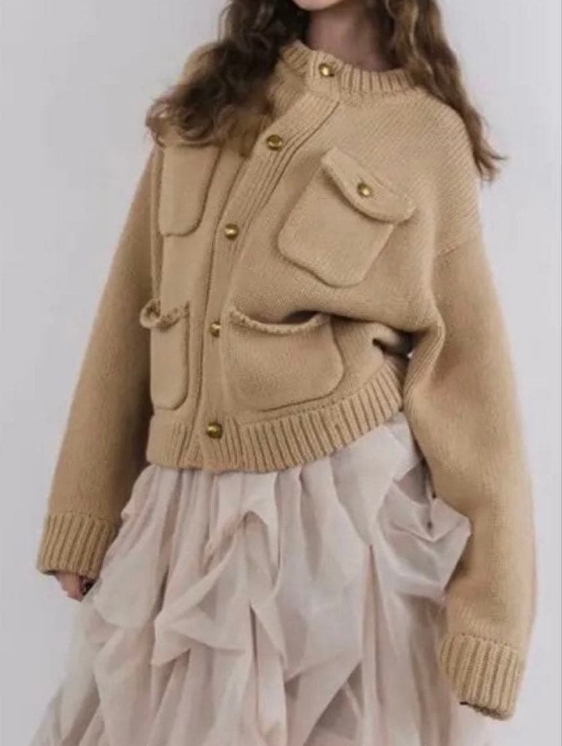 新品The toe Residenz Knit Cardigan ベージュS