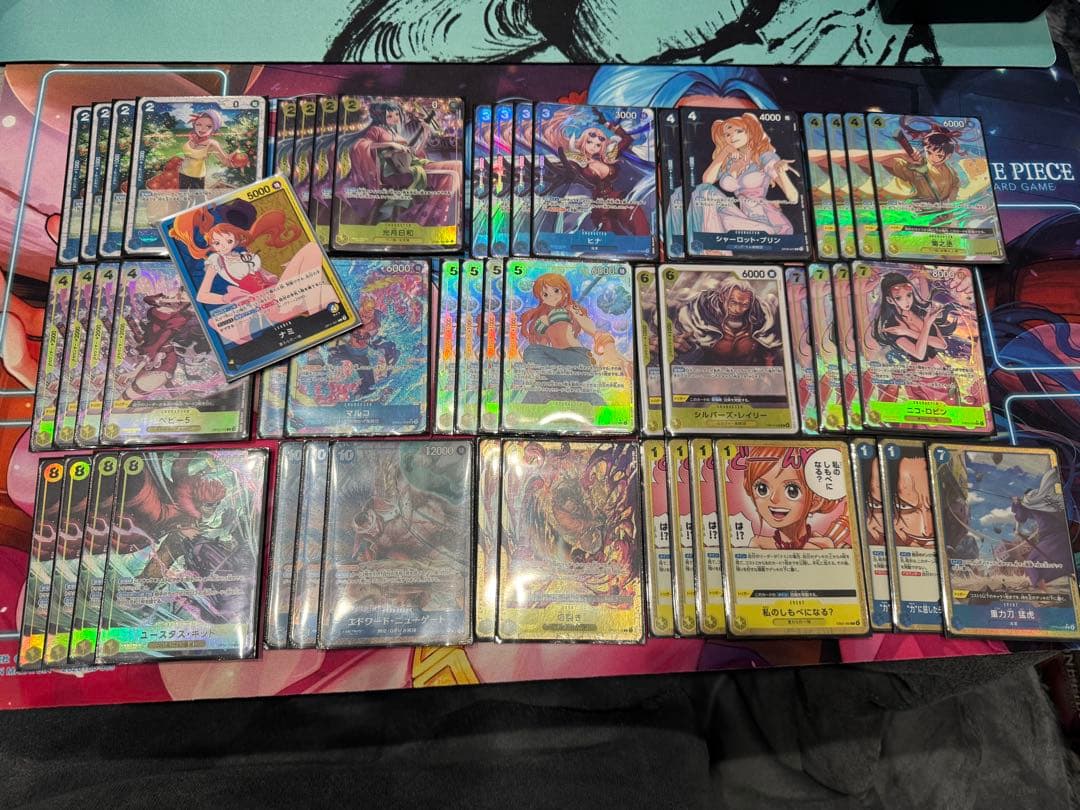 ワンピースカード 青黄ナミ リーダー以外フルパラ　二重スリーブ付き