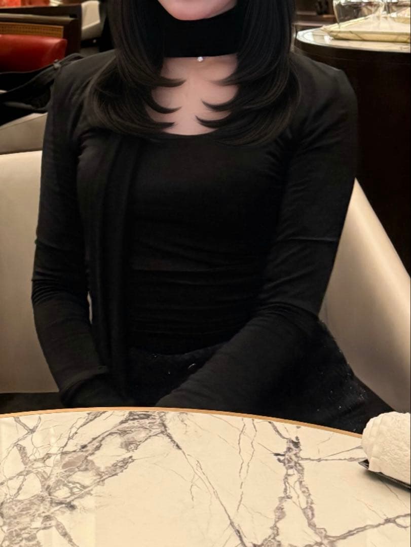 トップス S asymmetric drape tops theredthred